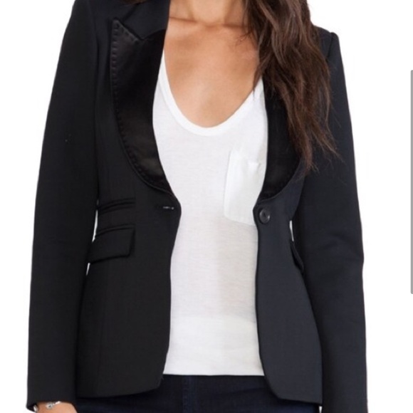 Smythe Peaked Lapel Tuxedo Blazer Size 4 - Picture 3 of 10